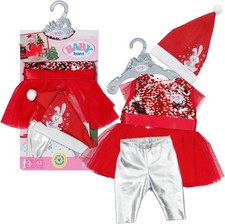 BABY born Weihnachts-Outfit 43cm - Puppen-Kleidung Baby-Puppe Weihnachten Kleid