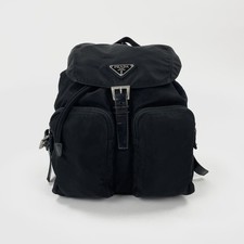 Original Prada Nylon Logo Luxus Designer Rucksack Backpack / schwarz