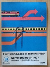 Deutsche Reichsbahn, Fernverbindungen Binnenverkehr Sommerfahrplan 1977