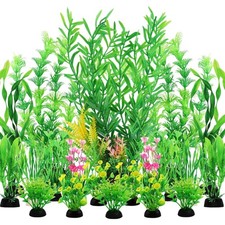 20 Stück Grüne Aquarium Deko
