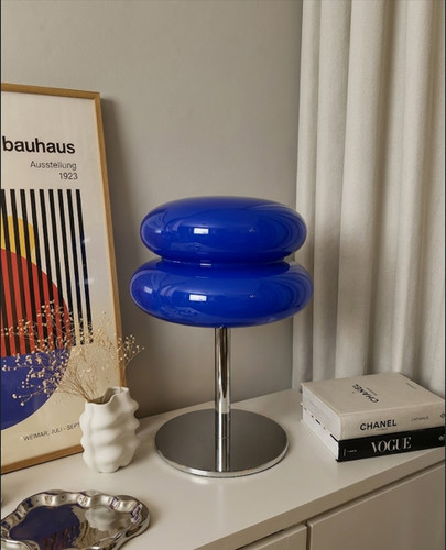 Blaue retro pilzlampe 70er - retro,