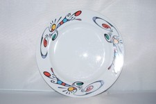 Kuchenteller 19,8 cm Geometrisch schwarz gelb rot blau lila Bavaria Winterling