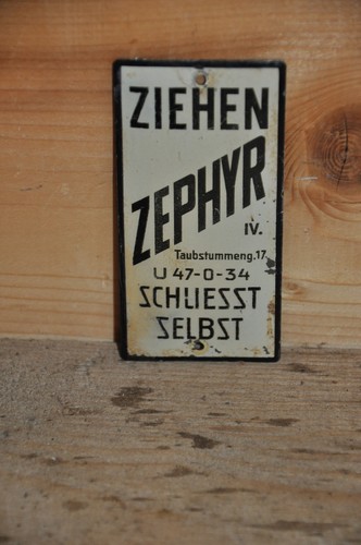 Altes blechschild 30er jahre - altes,
