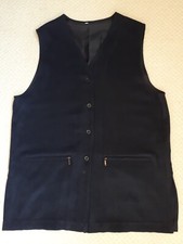 Weste Lederoptik dunkel blau