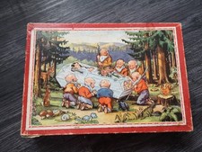 Bilderbaukasten Würfelpuzzle  mit 6 Märchenbilder Grimm DDR um 1960? ROTE VP