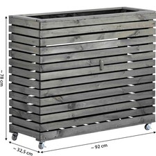 Großes Hochbeet grau