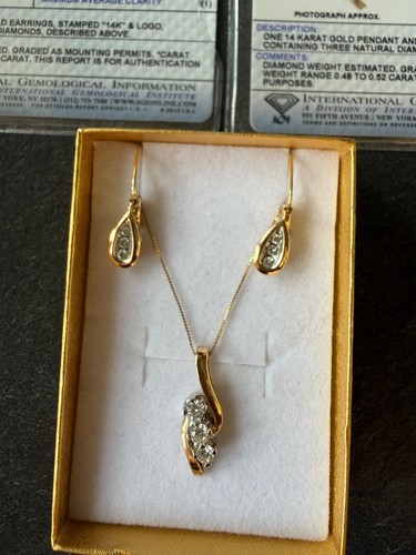 14k gold schmuckset ct - gold, 0,71