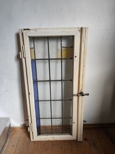 Bleiglasfenster Verbundfenster Bleiglas Holz Fenster Landhaus Buntglas um 1915