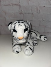 Sibirischer Tiger schwarz weiss ca.28cm liegend Stofftier Kuscheltier