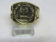 Freimaurer Ring Herren 22mm Vergoldet Sammleranfertigung