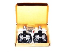 Rennrad Klickpedale Pedale Point WPD 800 Fixie Schwarz Vintage