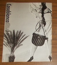 Seltene Werbung vintage ASSIMA CASABLANCA Damenhandtasche 1986