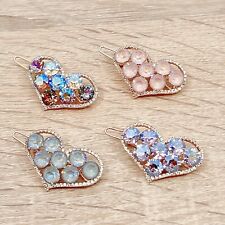 Haarclip Mit Swarovski® Kristall Herz Haarnadel Strass Braut Hochzeit