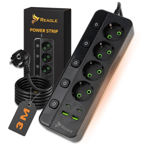 Reagle steckdosenleiste fach - reagle, 4-fach