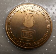 Medaille Deutsche Bundesbahn-10 Jahre HVV-1975-Kupferfarben