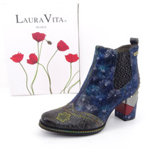 Laura Vita MAEVA Stiefeletten Chelsea Boots Damenstiefel Schuhe Blau Gr. 39