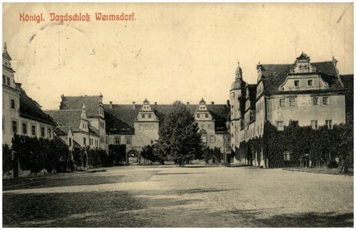 Stempel wermsdorf auf 1909 - wermsdorf, ak