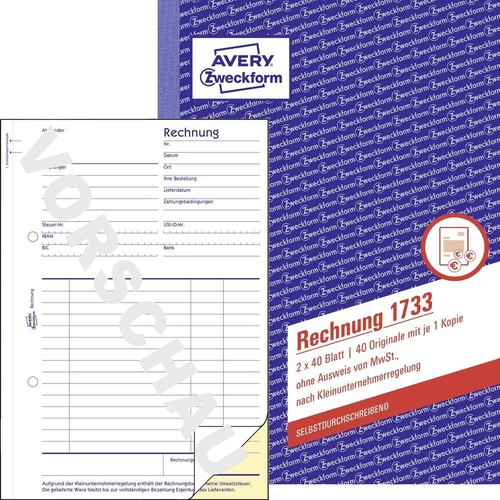 Avery zweckform formularbuch - avery,