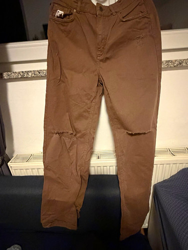 Karl kani damen jeans - braun, m