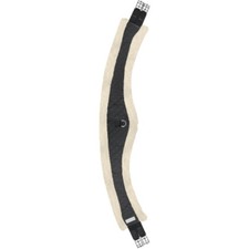 Waldhausen Schwarz/Natur 130 cm Mond-Langgurt mit Teddyfell Sattelgurt Langgurt