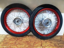 Simson 2 x Rad Räder Alu rot S51 S50 KR51 Schwalbe Star Kompletträder 1,5 1A Neu