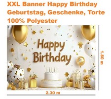 Xxl banner gold happy - banner,