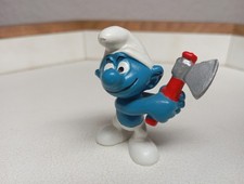 Bully Schlumpf mit Axt - 20087 - Peyo Schlümpfe Holzhacker Beil Axe Handwerker