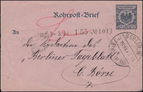 Rohrpost umschlag adler - rohrpost-umschlag,