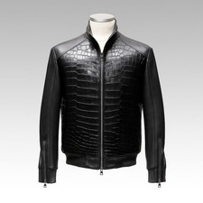 Herren Schwarz Krokodil