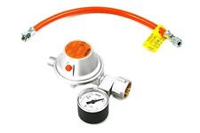GOK Gasregler Caravan mit Manometer 50 mbar 1,5 Kg/h inkl. Schlauch 10 mm