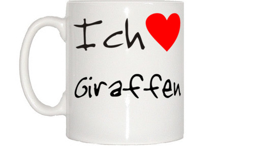 Ich liebe giraffen tasse - liebe,