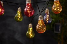 LED Solar Lichterkette bunt 10