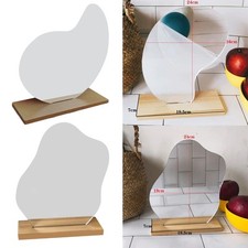 Tischplatte macht, Ins unregelmäßigen Acrylspiegel mit Holzsockel, für