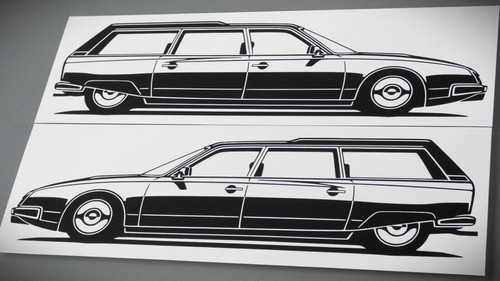 Citroen break sticker - cx,