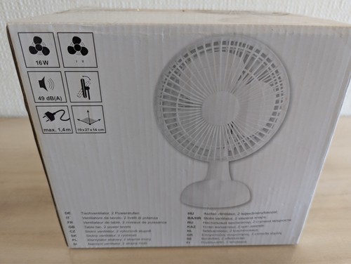Tischventilator weiß 16 - -,