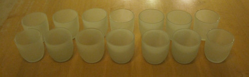 Milchglas teelichthalter - 15,