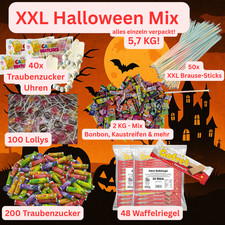 Halloween Süßigkeiten Box XXL! – 5,7KG Bonbons, Lollis, Brause & Waffelriegel