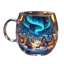 Weihnachts Glas Kaffeebecher