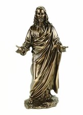 Jesus Prediger Figur Bronziert 31cm - Hochwertige Christus Statue Veronese Deko 