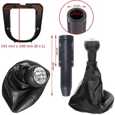 SCHALTKNAUF + SCHALTMANSCHETTE + ADAPTER FÜR PEUGEOT 207 307 308 406 407 607 807