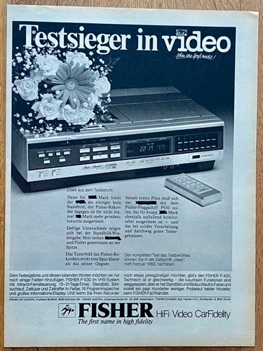 Fisher vhs videorecorder 530 - fisher,