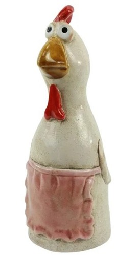 Zaunhocker huhn mit - huhn, schürze