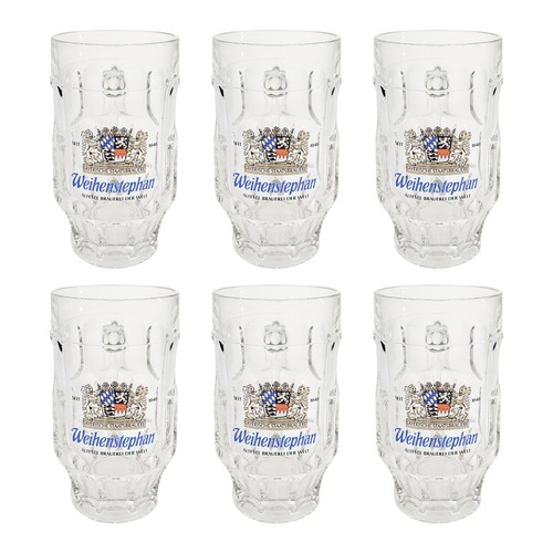 Weihenstephan bierkrug glas - 6x,
