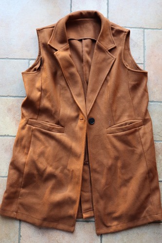 Lange braune weste xxl - braune,