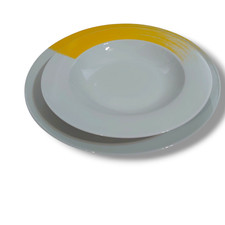 Arte Viva Tafelservice 12-teilig Allegro Moda Gelb 6Flache Teller 6Tiefe Teller