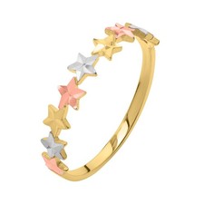 Dreifarbiger stern ring 10 - dreifarbiger,