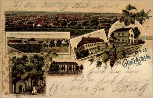 Litho guntersblum rhein - guntersblum,
