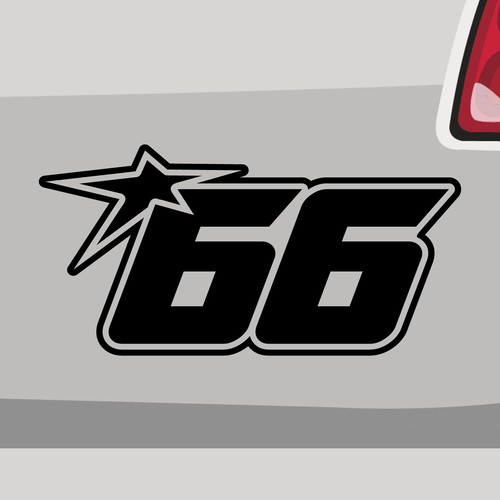 Startnummer aufkleber - 66,