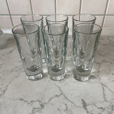 6x Tchibo TCM schwere Grappa Gläser, typisch italienisches Design