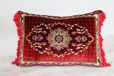 80x60 cm samt orient Kissen sitzkissen bodenkissen Kissenbezug cushion Rot 23